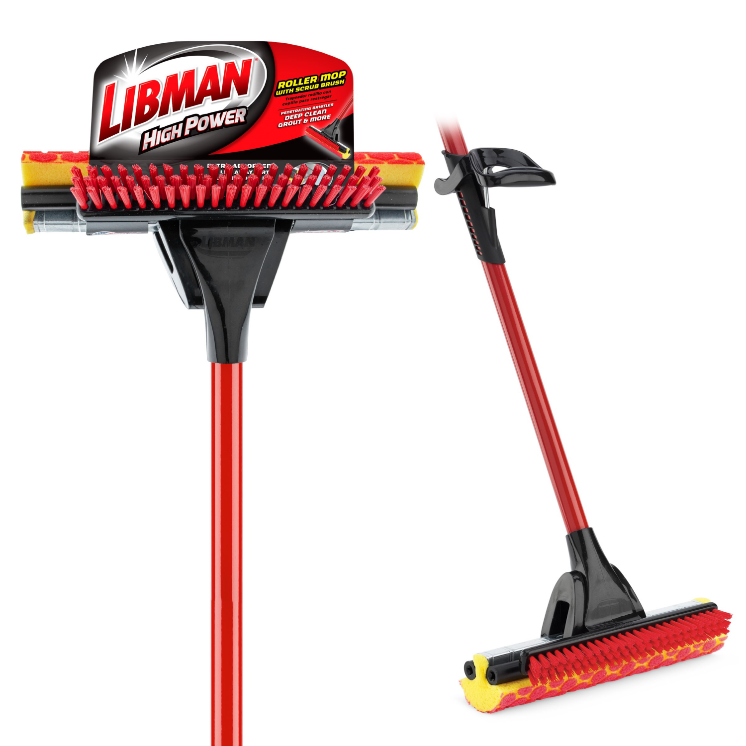 slide 2 of 5, Libman 955 High Power Roller Mop with Scrub Brush, 1 ct