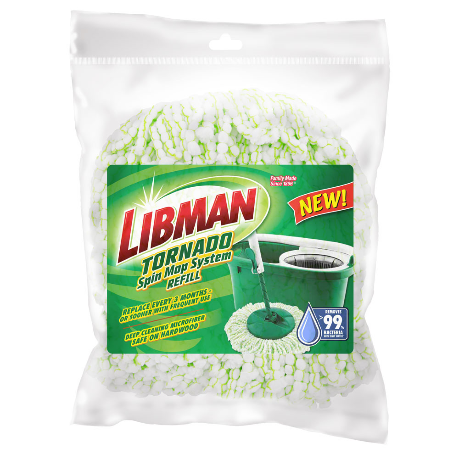 slide 3 of 7, Libman Tornado Spin Mop Refill, 1 ct