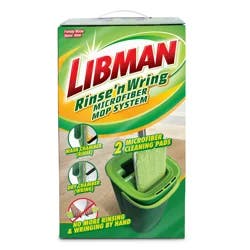 Libman Microfiber Roller Flat Wet Mop with Bucket