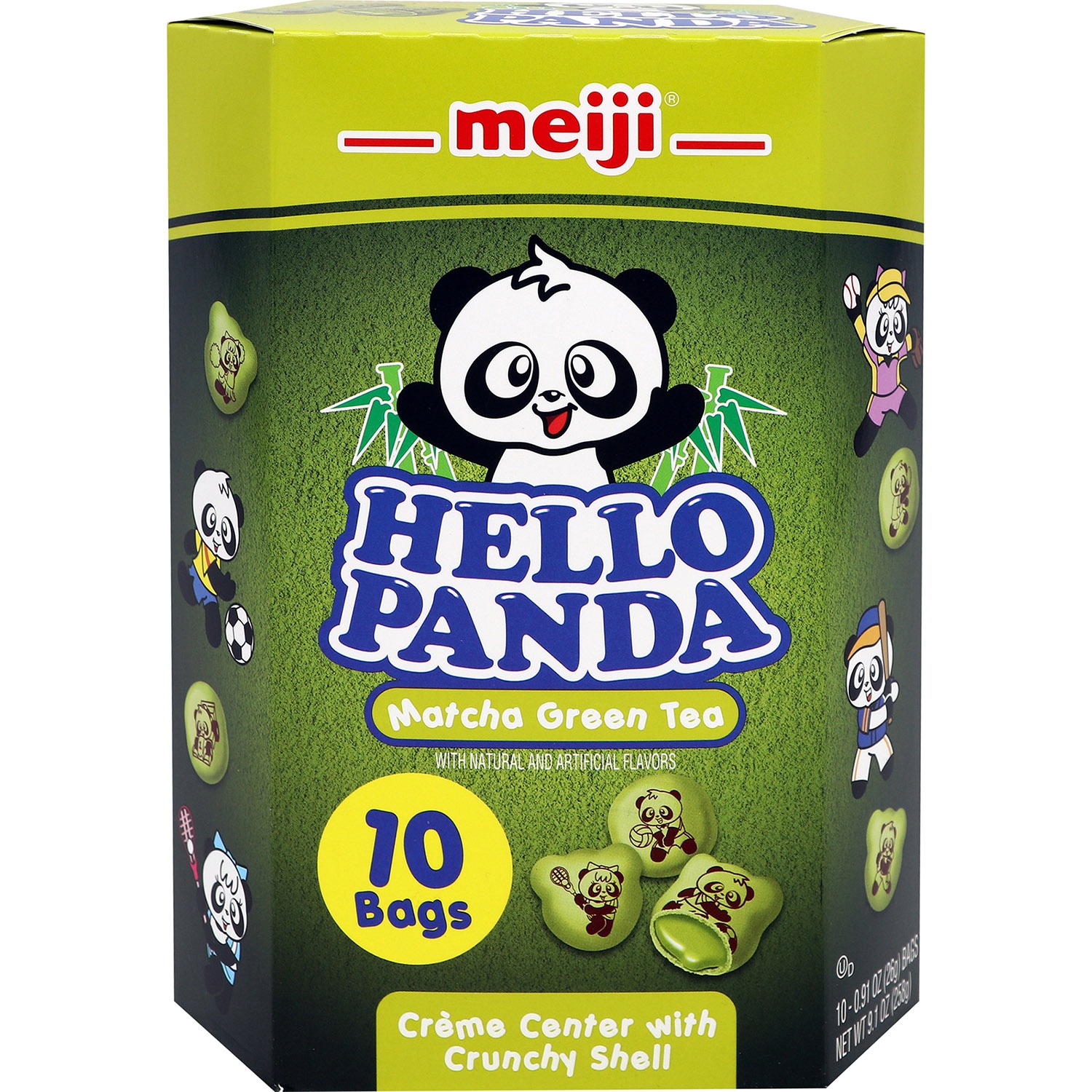 slide 1 of 1, Meiji Hello Panda Matcha Cream, 9.1 oz