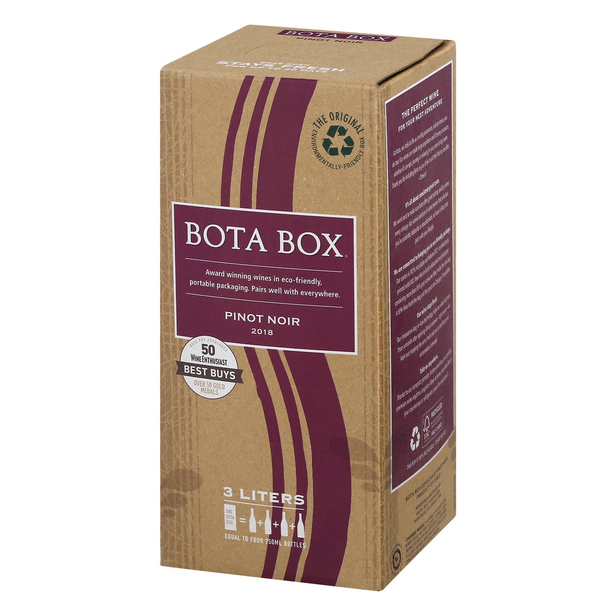 slide 3 of 9, Bota Box Pinot Noir, 3 liter
