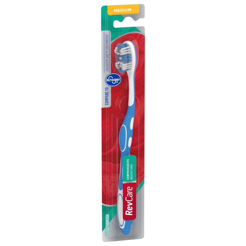 slide 2 of 2, Kroger Revcare Medium Toothbrush, 1 ct