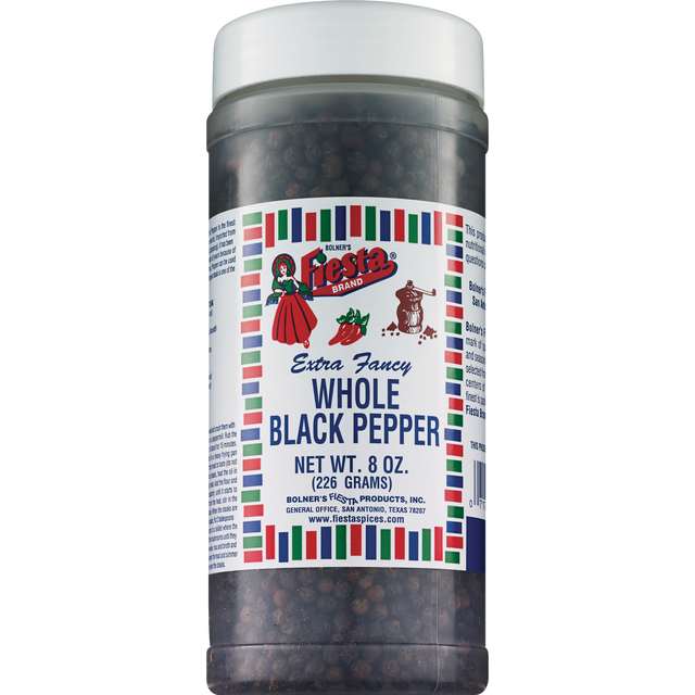 slide 1 of 1, Bolner's Fiesta Whole Black Pepper, 8 oz
