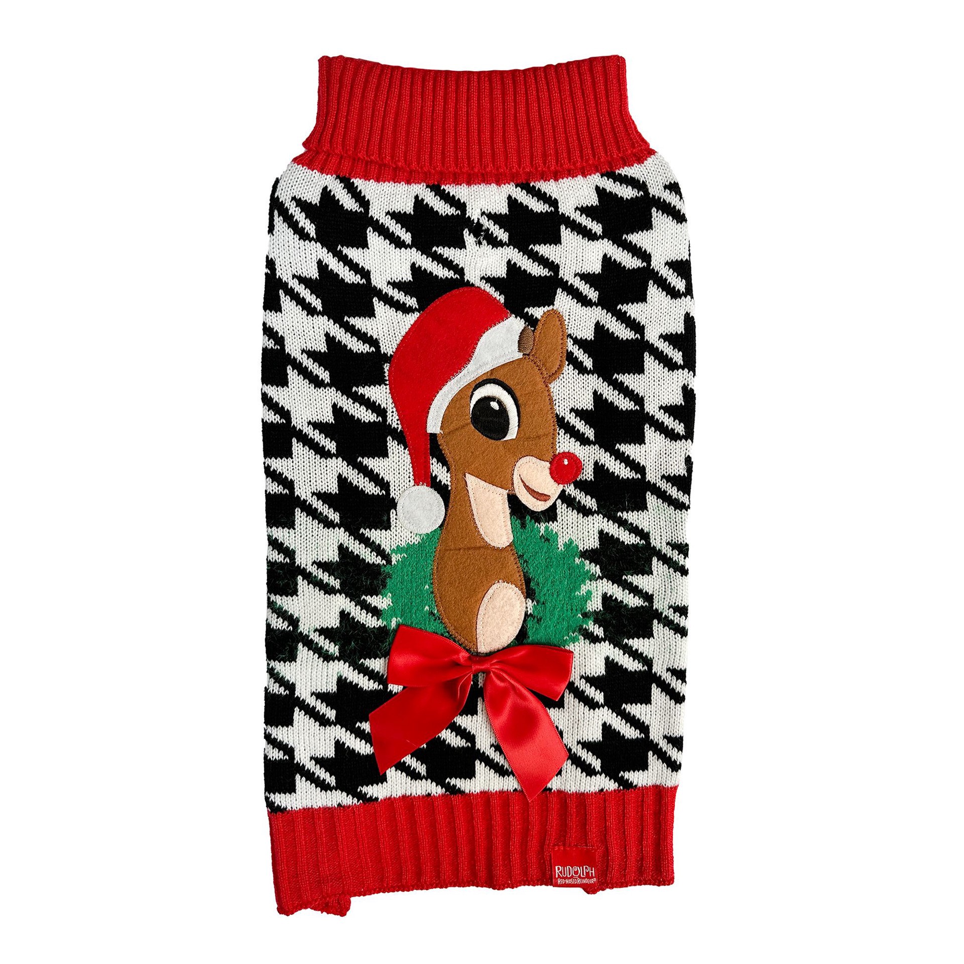 slide 1 of 1, GMason Rudolph Holiday Dog Sweater, MED