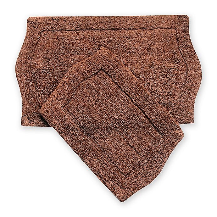 slide 1 of 1, Waterford Bath Rug Set - Chocolate, 2 ct