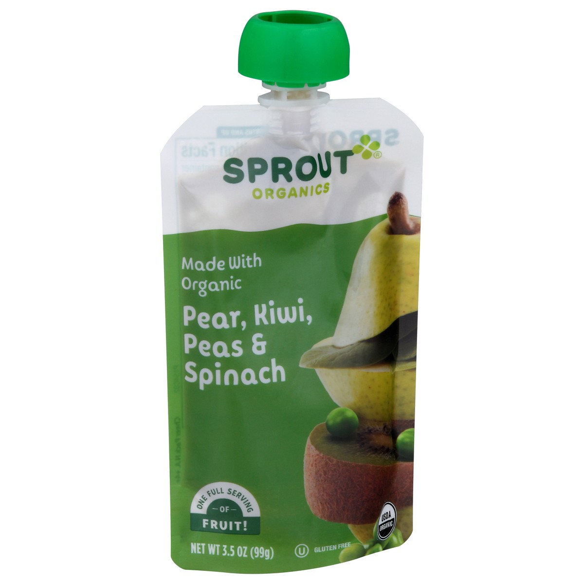 slide 2 of 9, Sprout Organics Pear, Kiwi, Peas & Spinach 3.5 oz, 3.5 oz