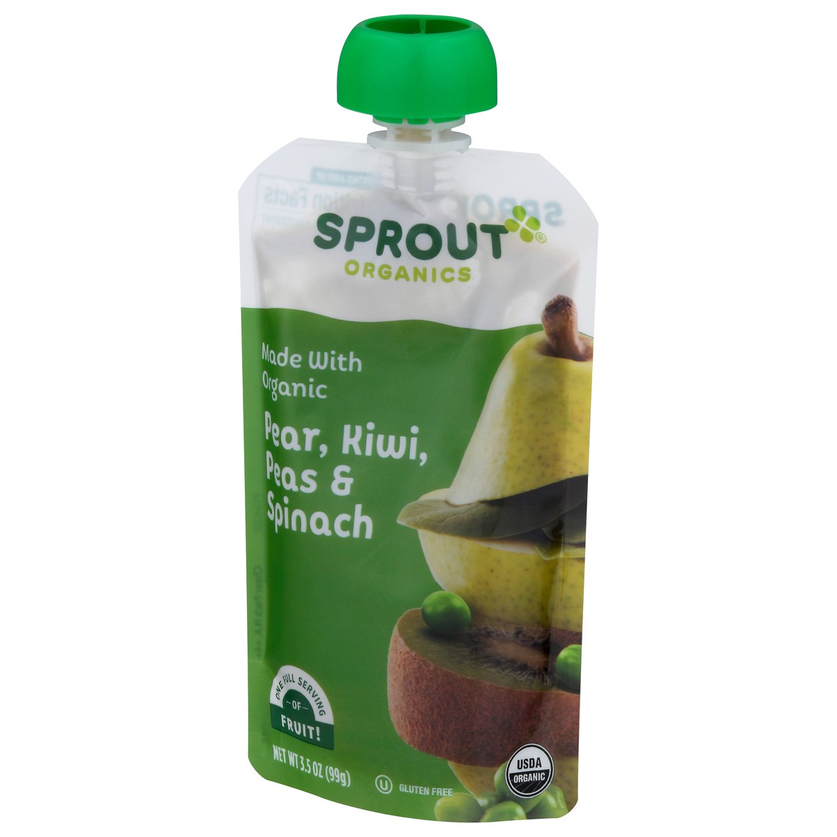 slide 3 of 9, Sprout Organics Pear, Kiwi, Peas & Spinach 3.5 oz, 3.5 oz