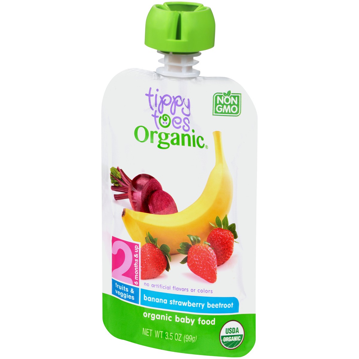 slide 14 of 15, Tippy Toes Organic 2 (6 Months & Up) Banana Strawberry Beetroot Baby Food 3.5 oz, 3.5 oz