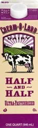 Cream-O-Land Half and Half 1 qt