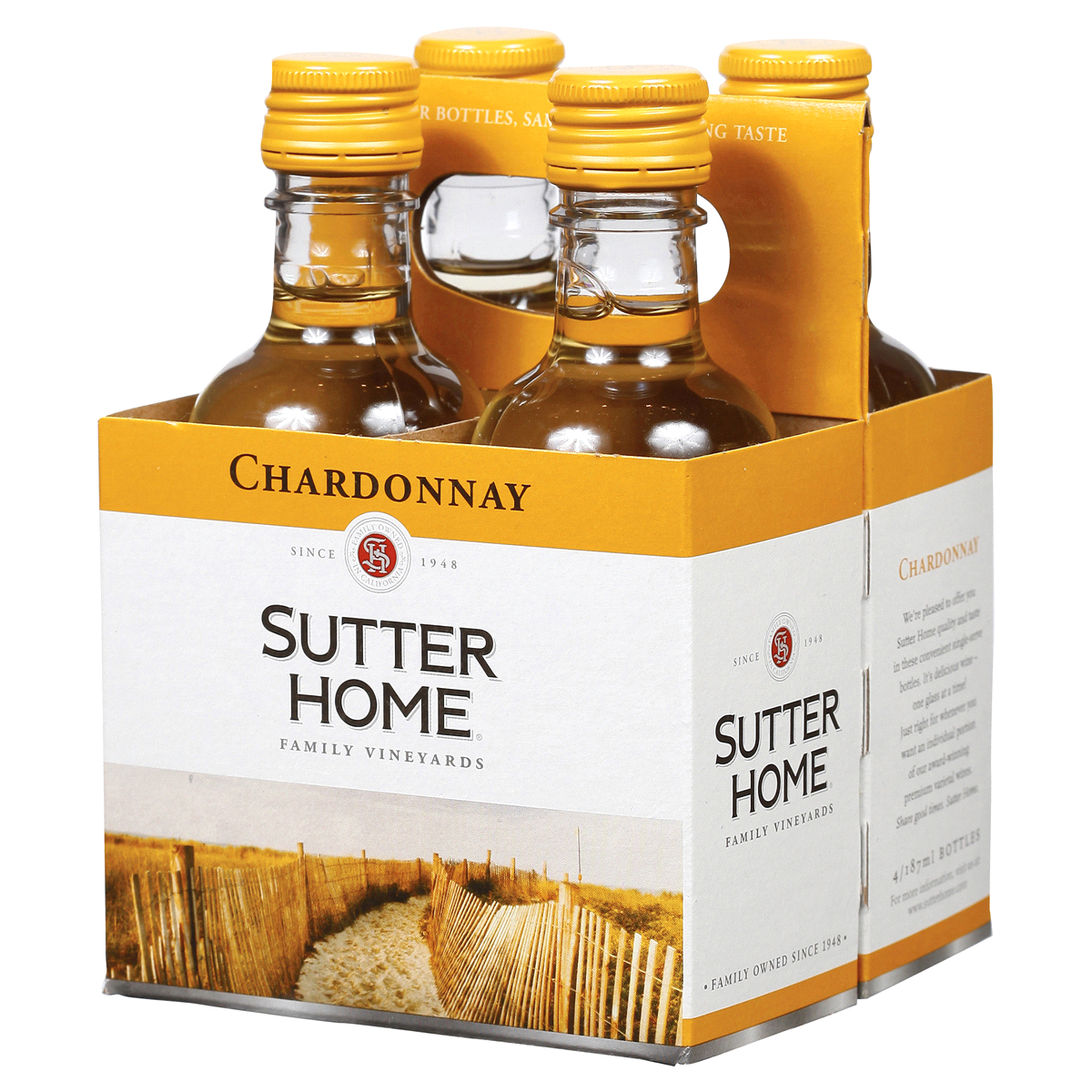 slide 3 of 5, Sutter Home Chardonnay, 187 ml