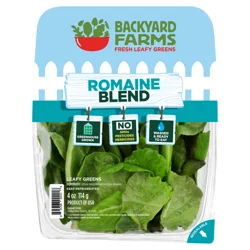 Backyard Farms Fresh Leafy Greens, Romaine Lettuce Blend, 4 oz