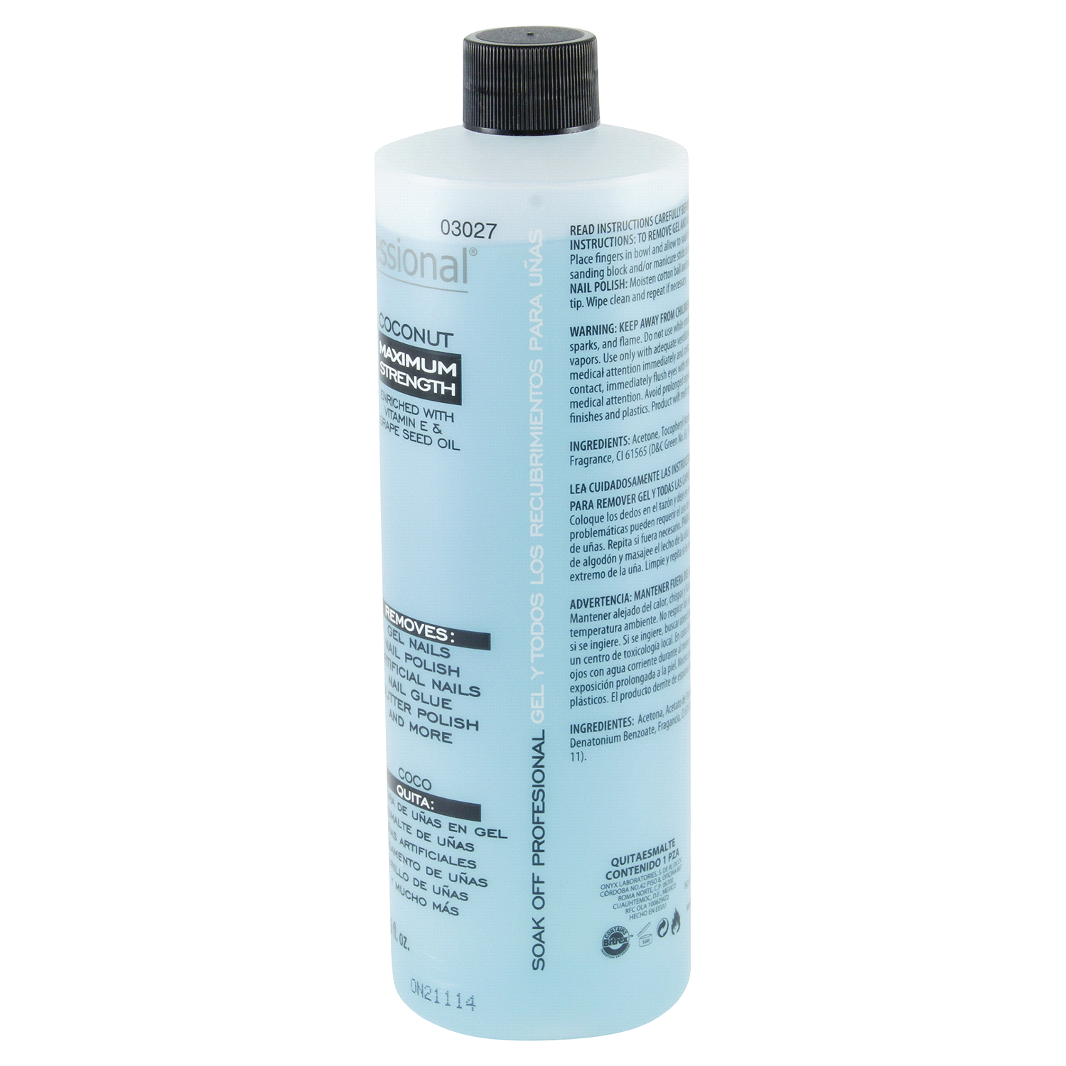 slide 3 of 3, Onyx Professional Gel & All Nail Coating, Coconut, 16 oz