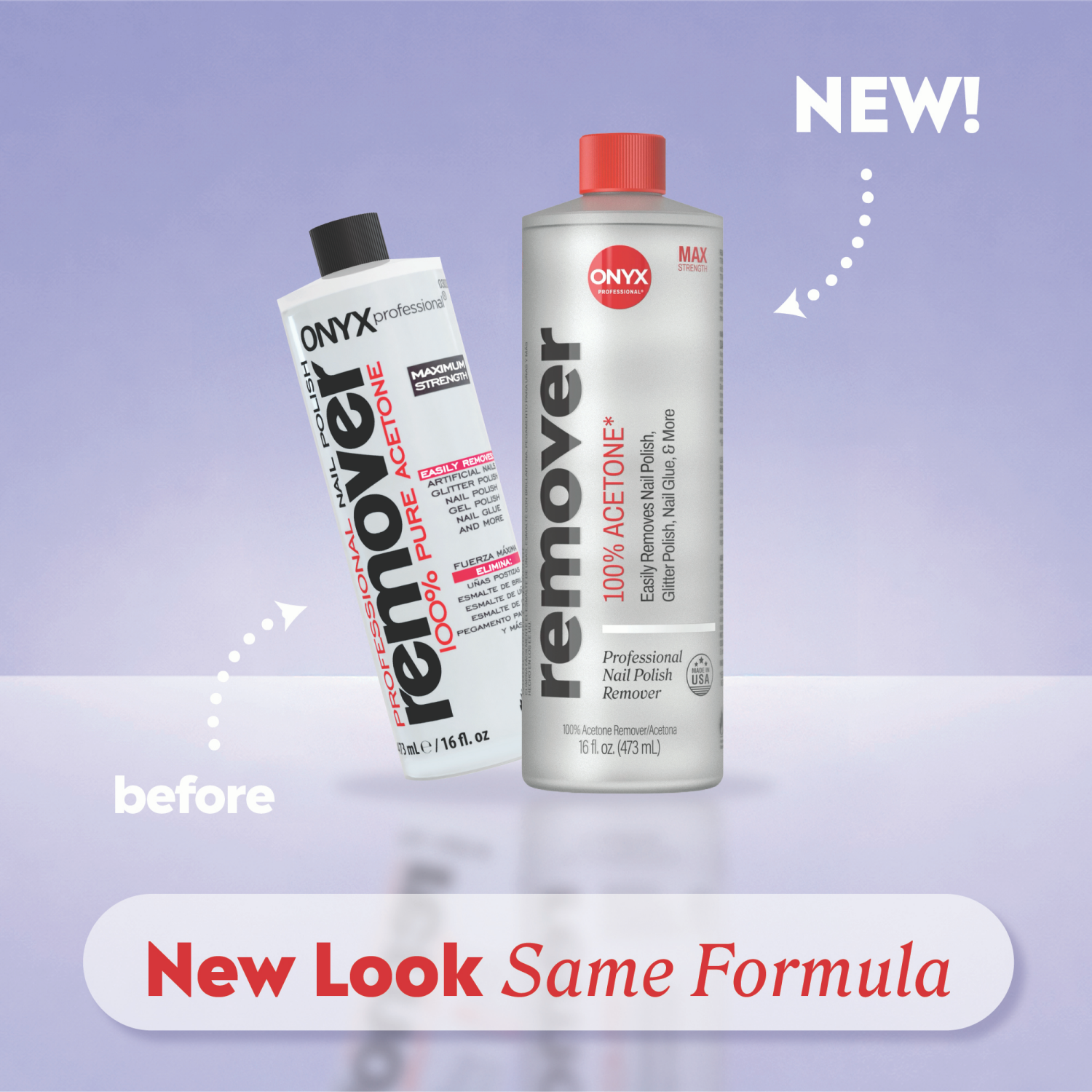 slide 4 of 8, Onyx Professional 100% Pure Acetone Maximum Strength Nail Polish Remover, 16 oz