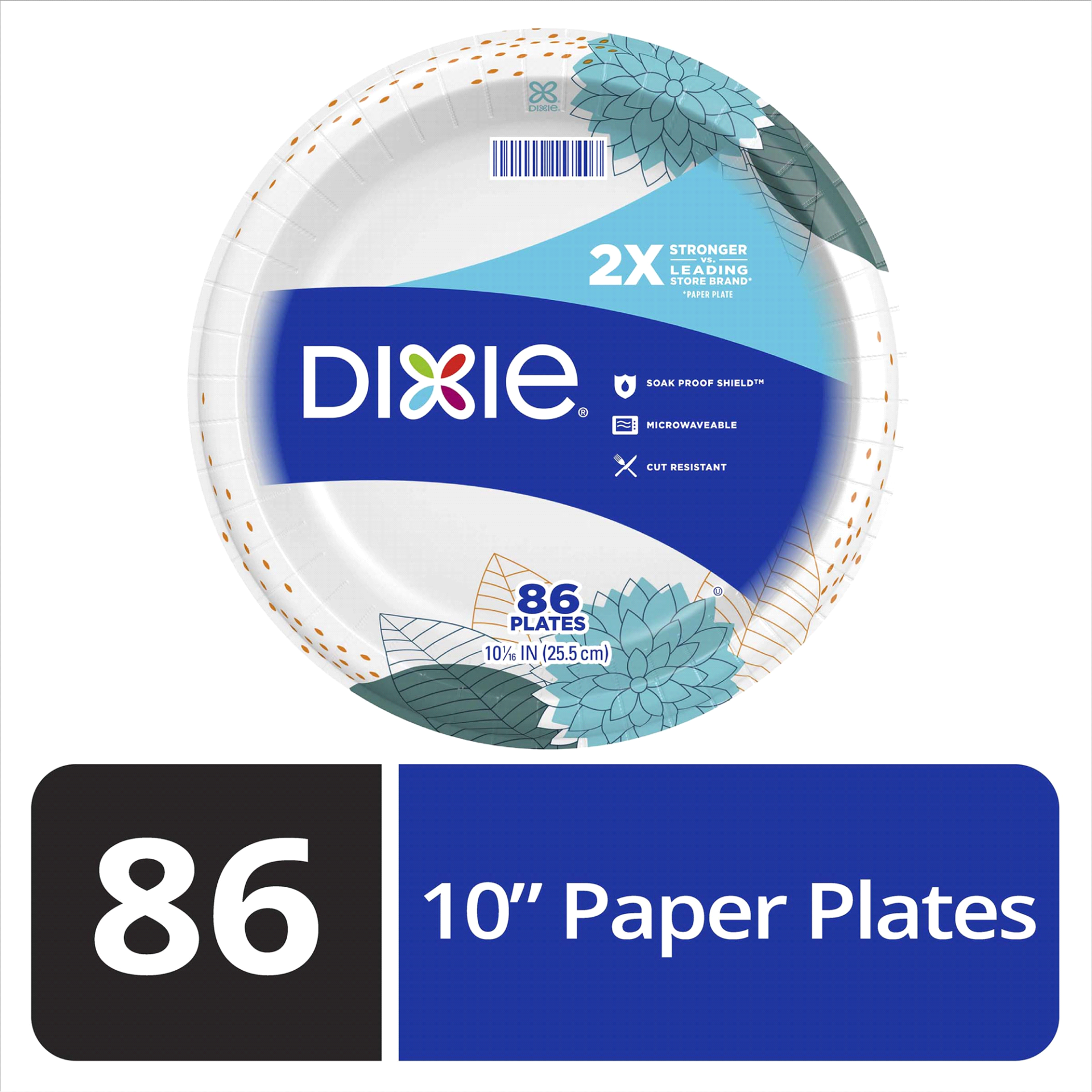 slide 1 of 1, Dixie Everyday Printed Paper Plates, 80 ct