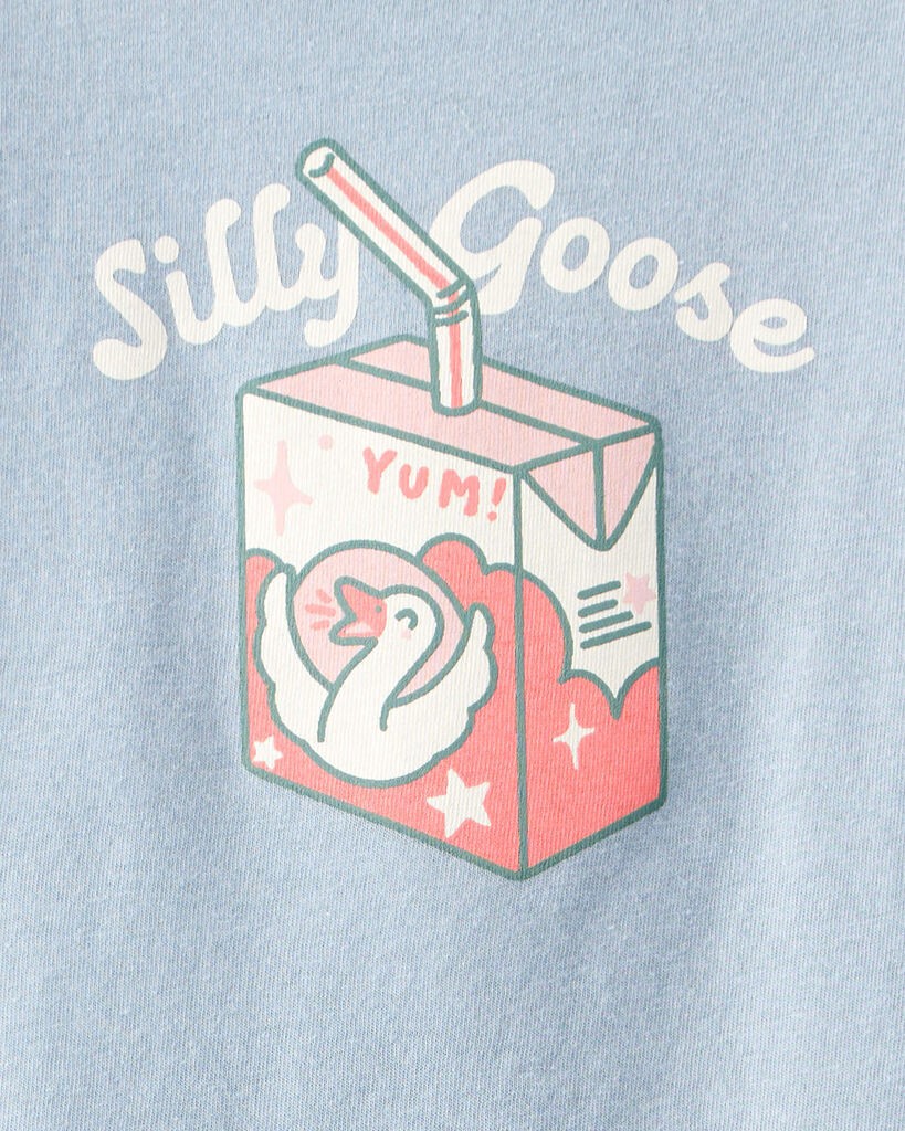 slide 2 of 2, Carter's Toddler Girl Silly Goose Long-Sleeve Graphic Tee - Blue Blue 5T, 1 ct