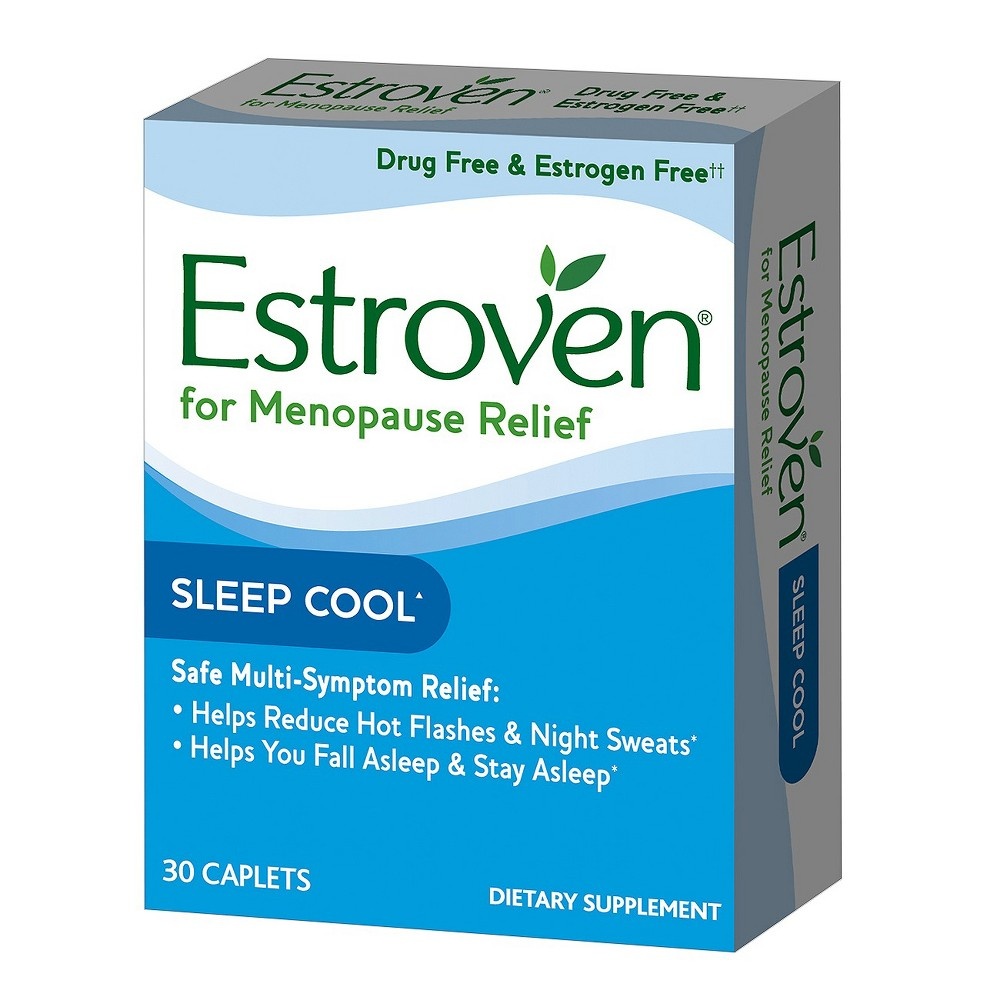 slide 2 of 2, Estroven Menopause Relief Sleep Cool Dietary Supplement Caplets, 30 ct