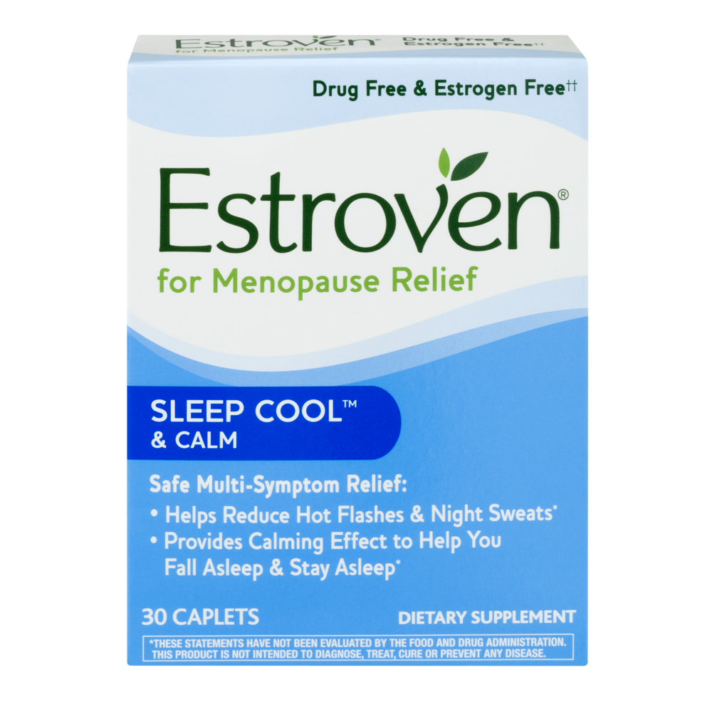 slide 1 of 2, Estroven Menopause Relief Sleep Cool Dietary Supplement Caplets, 30 ct