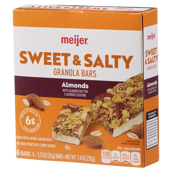 slide 16 of 17, Meijer Chewy Sweet & Salty Nut Granola Bars, 6 ct