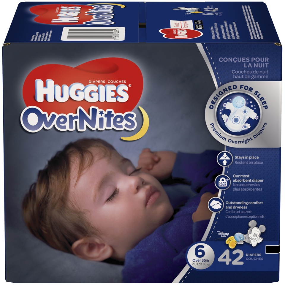 slide 1 of 1, Huggies Overnites Diapers Size 6, 42 ct