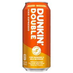 Dunkin' Double Salted Caramel Iced Espresso Single Can, 15 fl oz