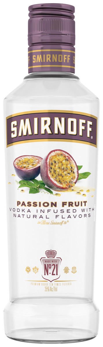 slide 7 of 8, Smirnoff Passion Fruit (Vodka Infused with Natural Flavors), 375 ml