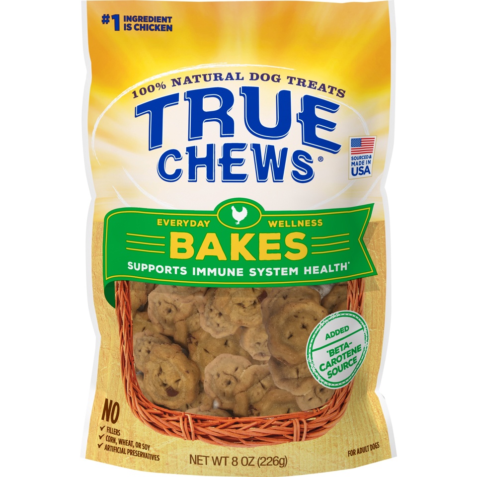 slide 1 of 6, True Chews Everyday Wellness Bakes Supports Immune Health Dog Treats, 8 oz