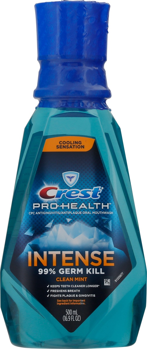 slide 8 of 10, Crest Pro-Health Intense Mouthwash, Clean Mint, 16.9 fl oz