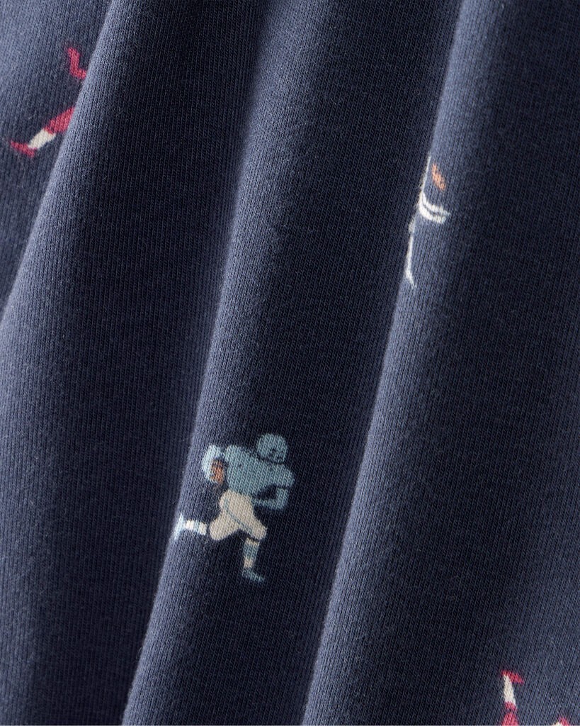 slide 2 of 4, Carter's Carters Baby Boy 2-Piece Football Print PurelySoft Long-Sleeve Tee & Pant Set - Blue Blue 3M, 2 pc