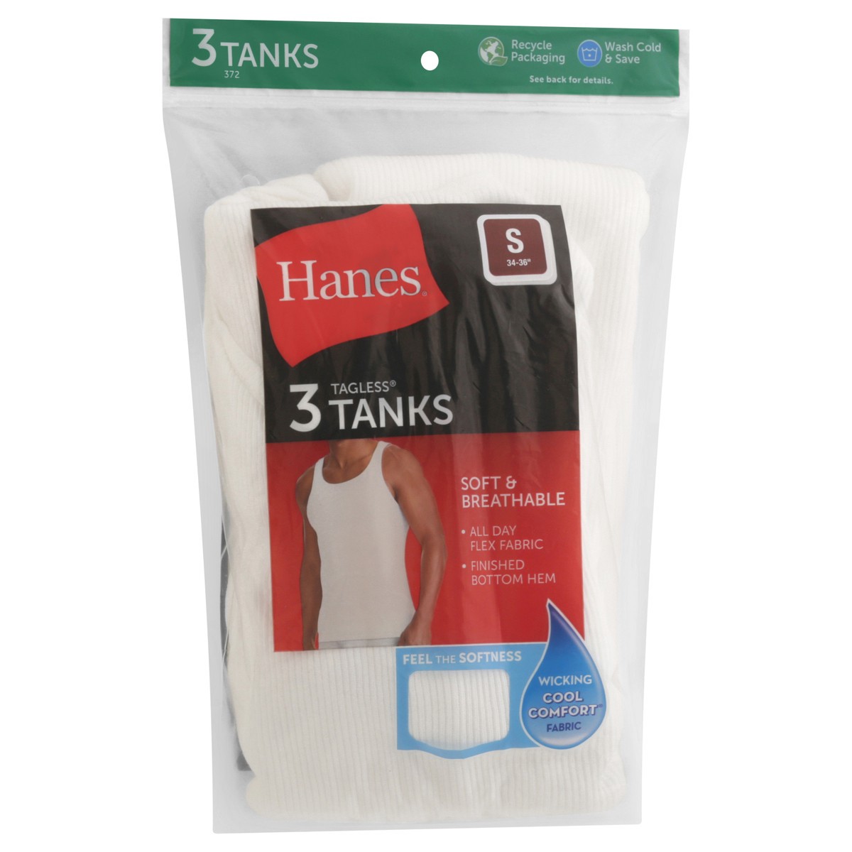 slide 7 of 11, Hanes Tagless Tanks Small (34-36) 3 ea, 3 ct