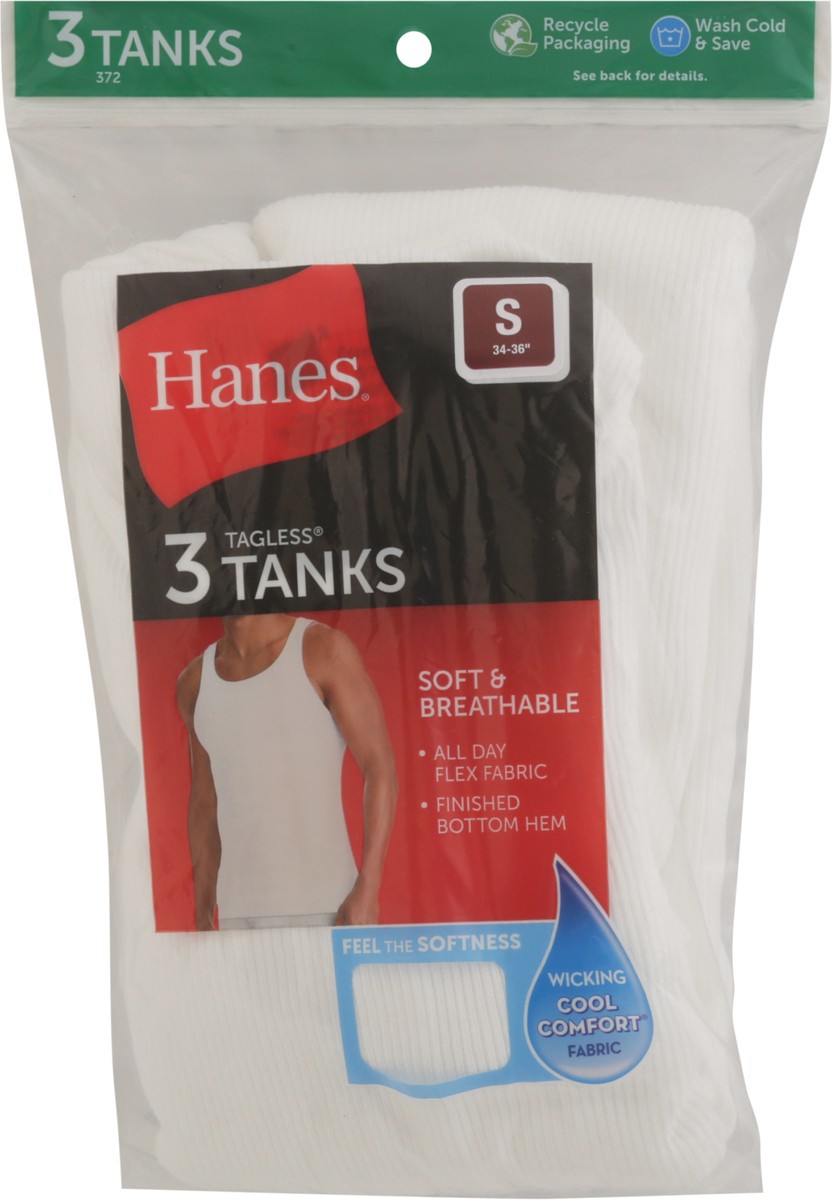 slide 8 of 11, Hanes Tagless Tanks Small (34-36) 3 ea, 3 ct