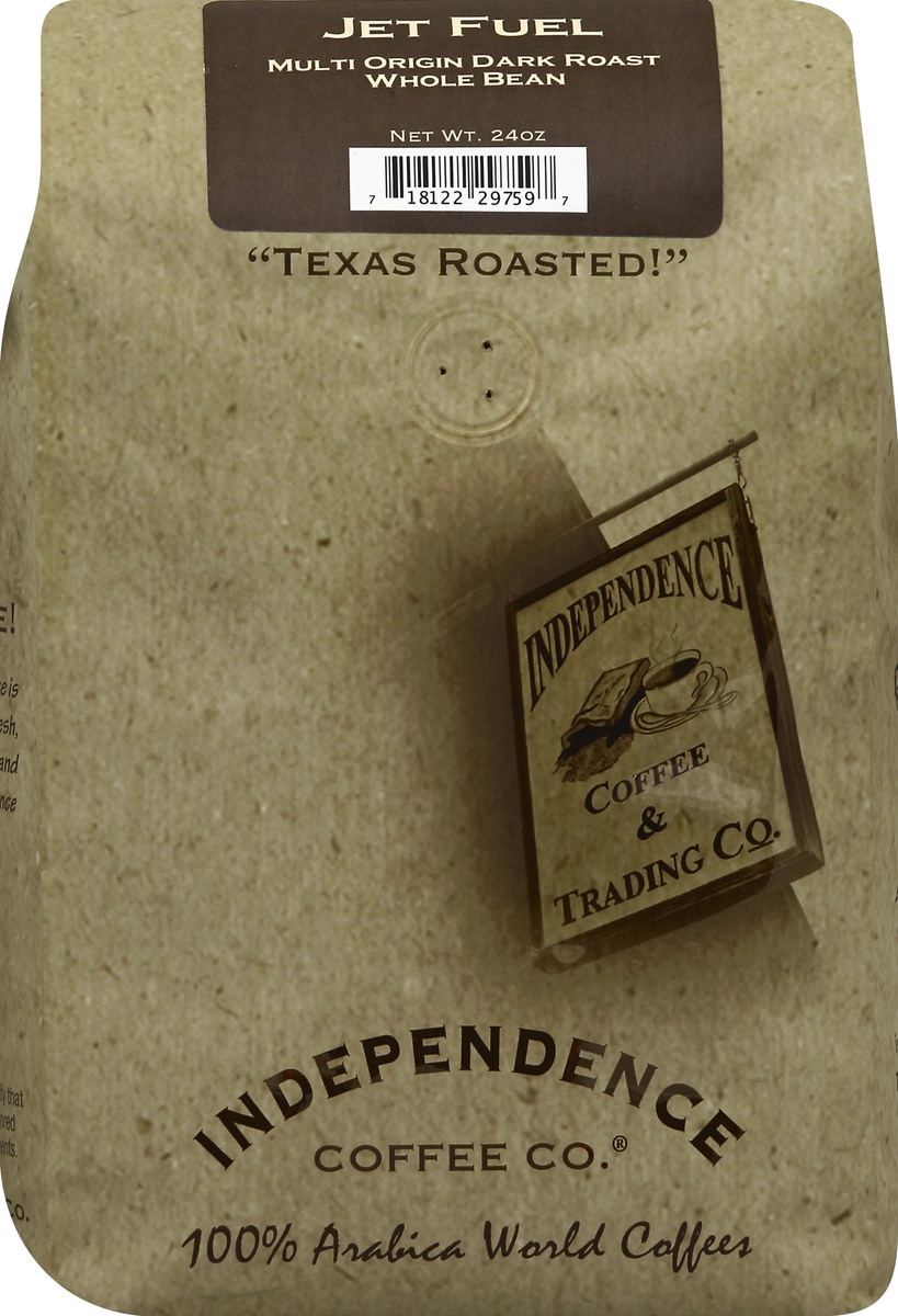 slide 5 of 6, Independence Coffee Co. Jet Fuel Roast Whole Bean Coffee, 24 oz
