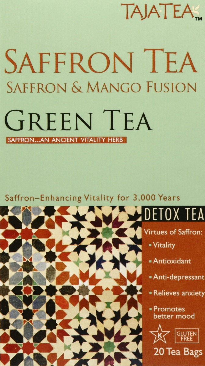 slide 4 of 4, Taja Tea Saffron and Mango Fusion Green Tea, 20 ct