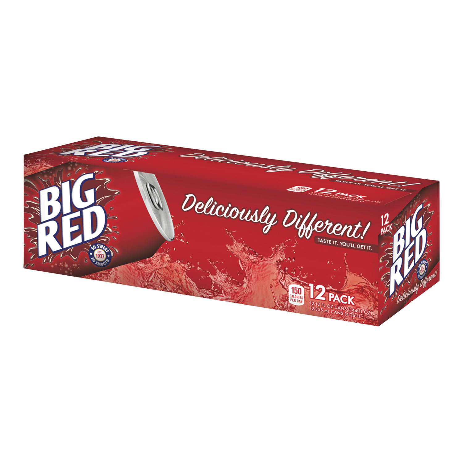 slide 4 of 5, Big Red 12 Pack Soda 12-12 fl oz Cans, 12 ct