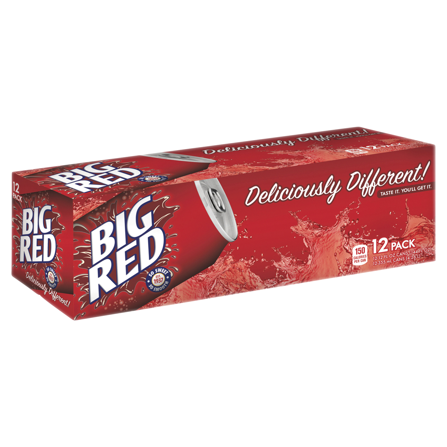 slide 1 of 5, Big Red 12 Pack Soda 12-12 fl oz Cans, 12 ct