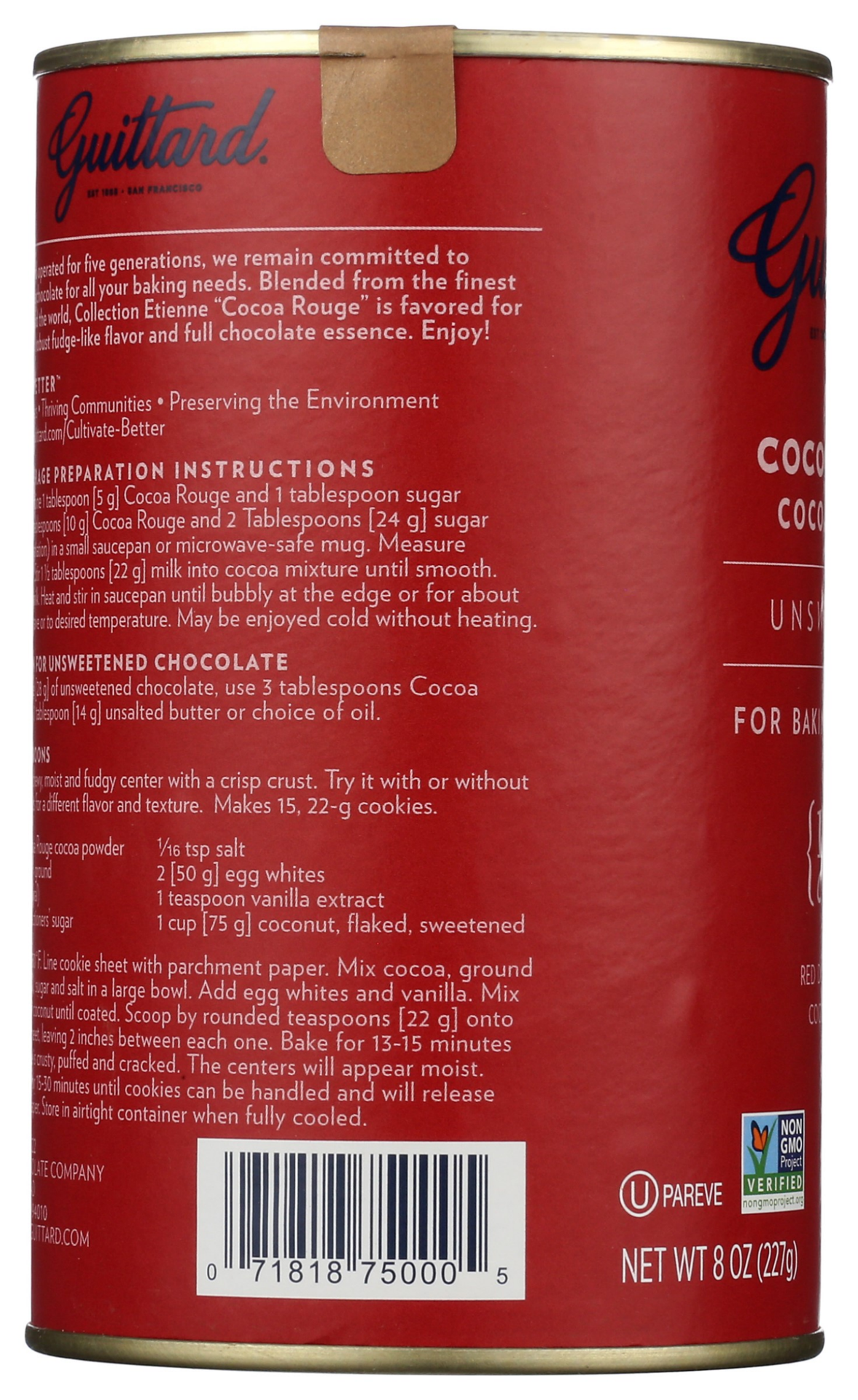 slide 4 of 4, Guittard Cocoa Rouge Unsweetened, 8 oz