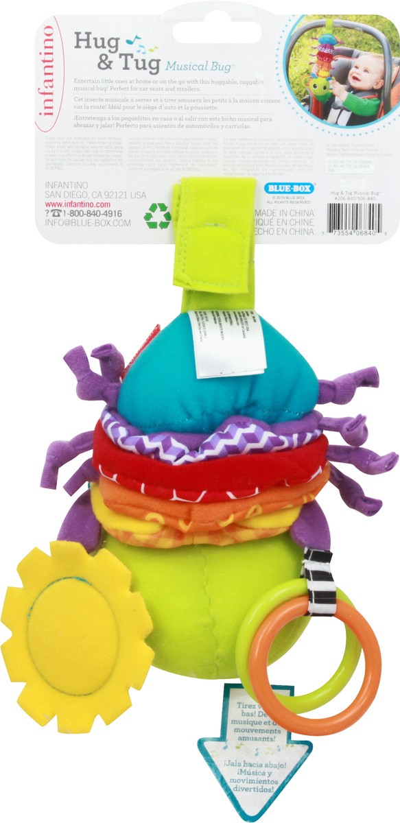slide 9 of 11, Infantino Hug & Tug Musical Bug 0+ Months Toy 1 ea, 1 ct