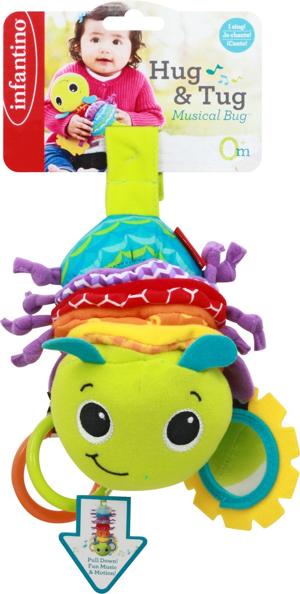 slide 10 of 11, Infantino Hug & Tug Musical Bug 0+ Months Toy 1 ea, 1 ct