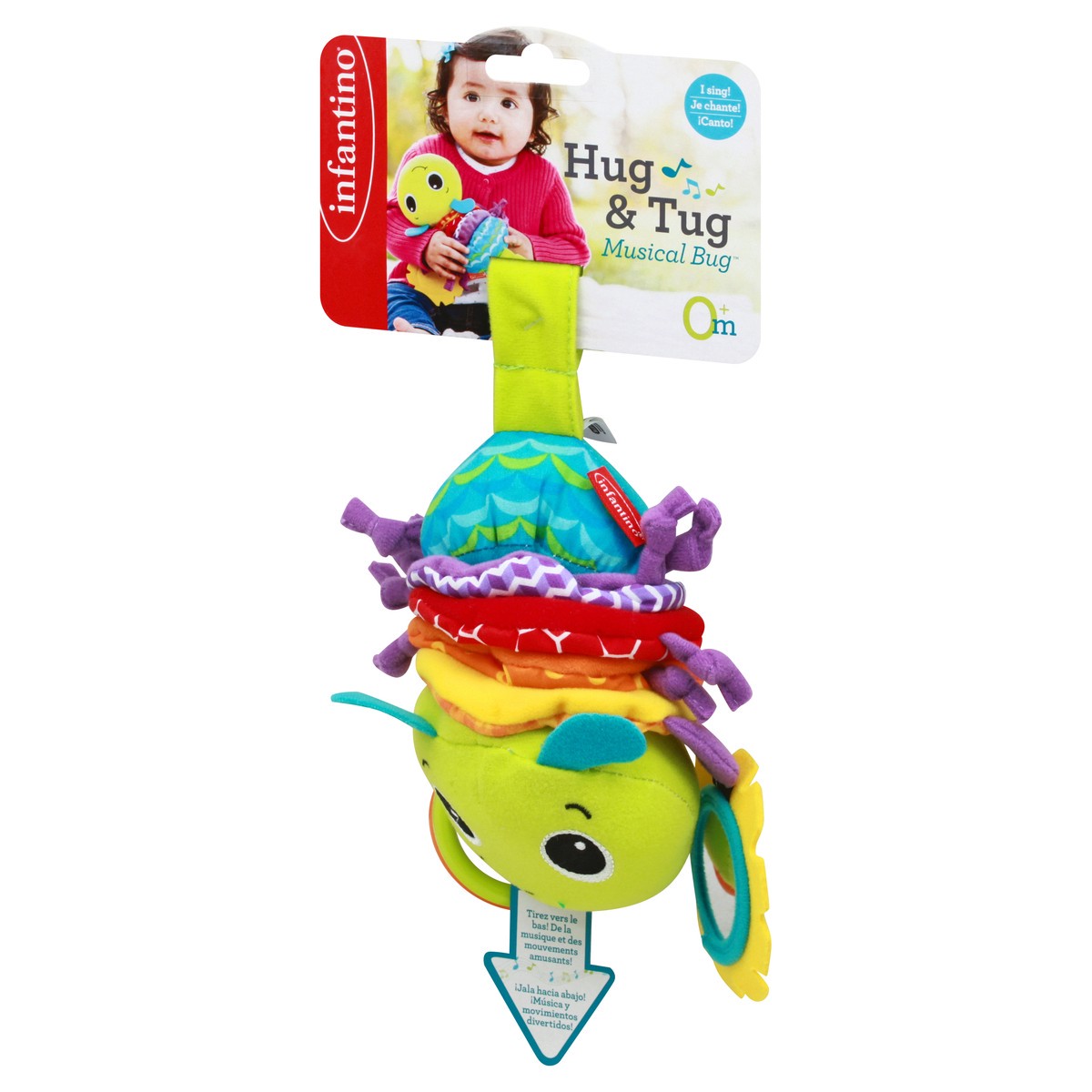 slide 5 of 11, Infantino Hug & Tug Musical Bug 0+ Months Toy 1 ea, 1 ct