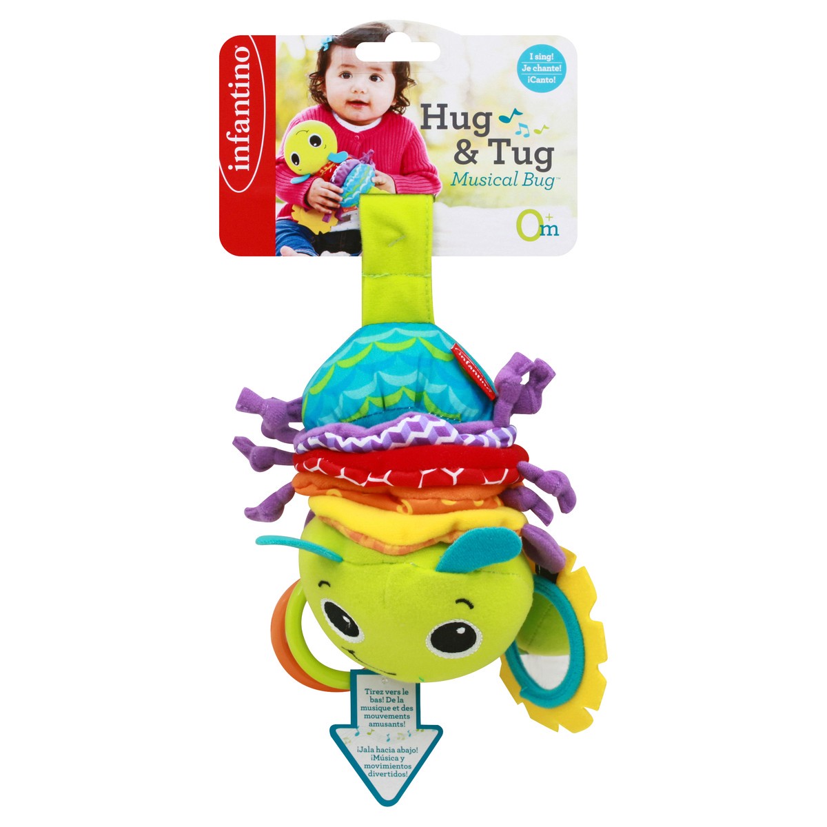 slide 4 of 11, Infantino Hug & Tug Musical Bug 0+ Months Toy 1 ea, 1 ct