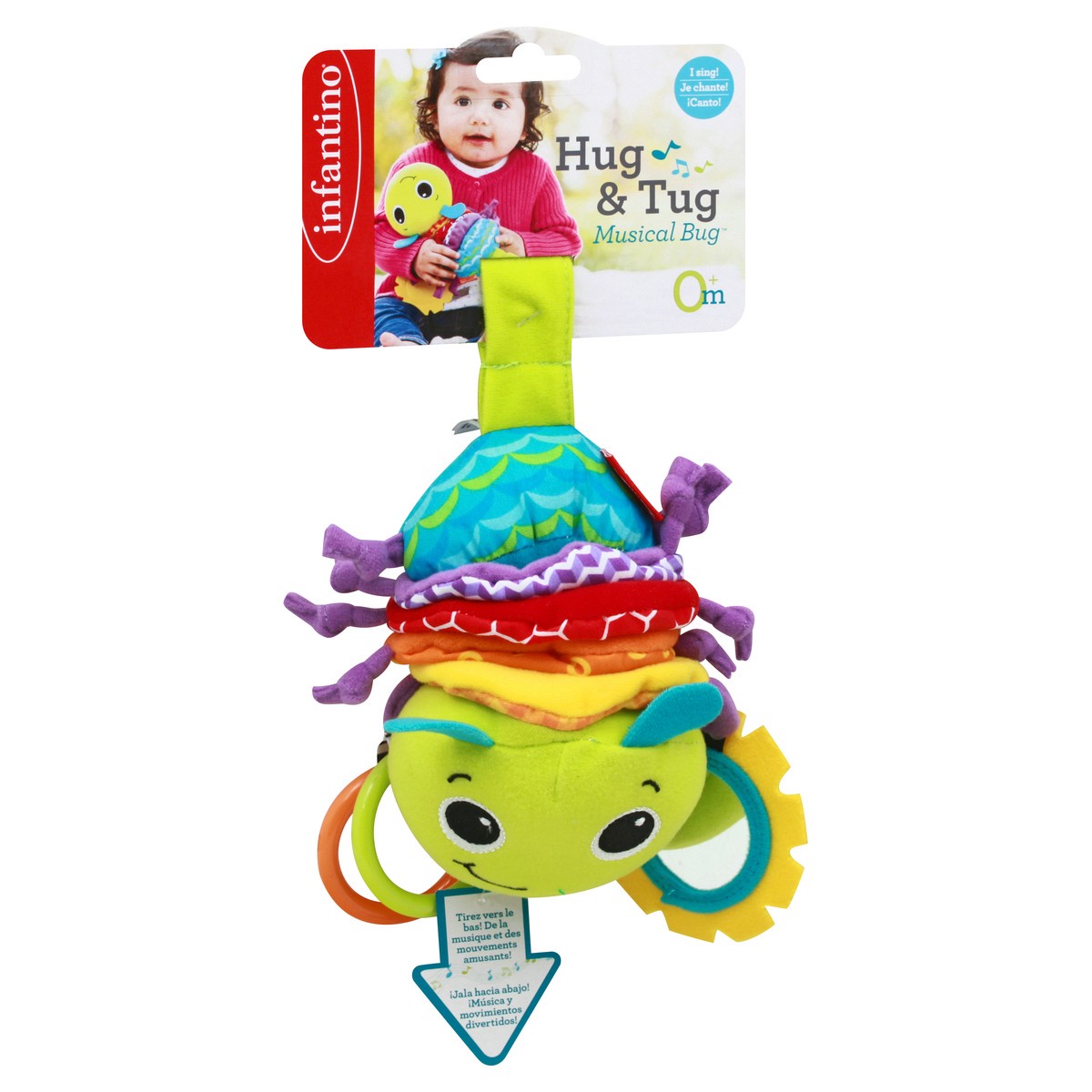 slide 2 of 11, Infantino Hug & Tug Musical Bug 0+ Months Toy 1 ea, 1 ct