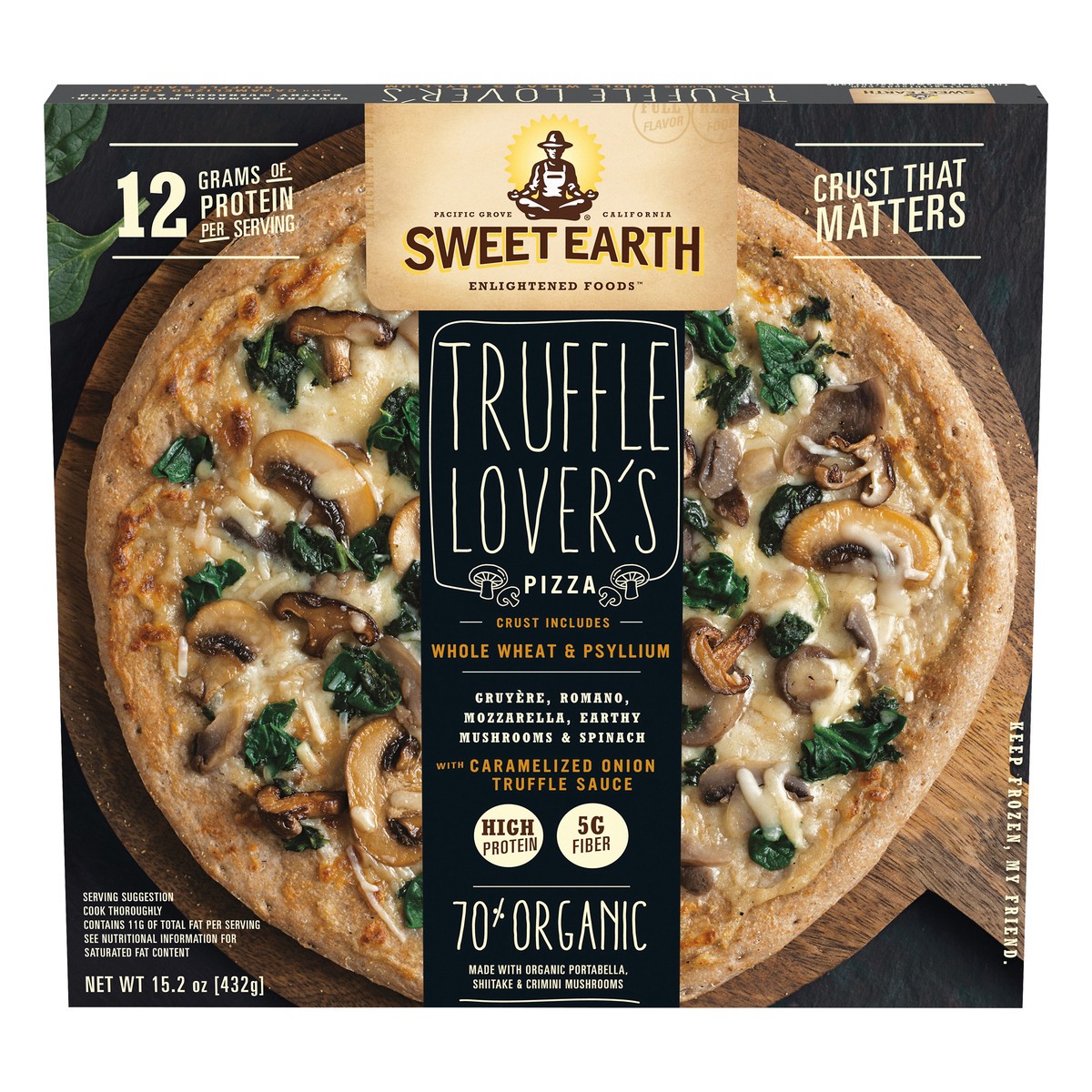 slide 1 of 10, Sweet Earth Truffle Lover's Pizza 15.2 oz, 15.2 oz