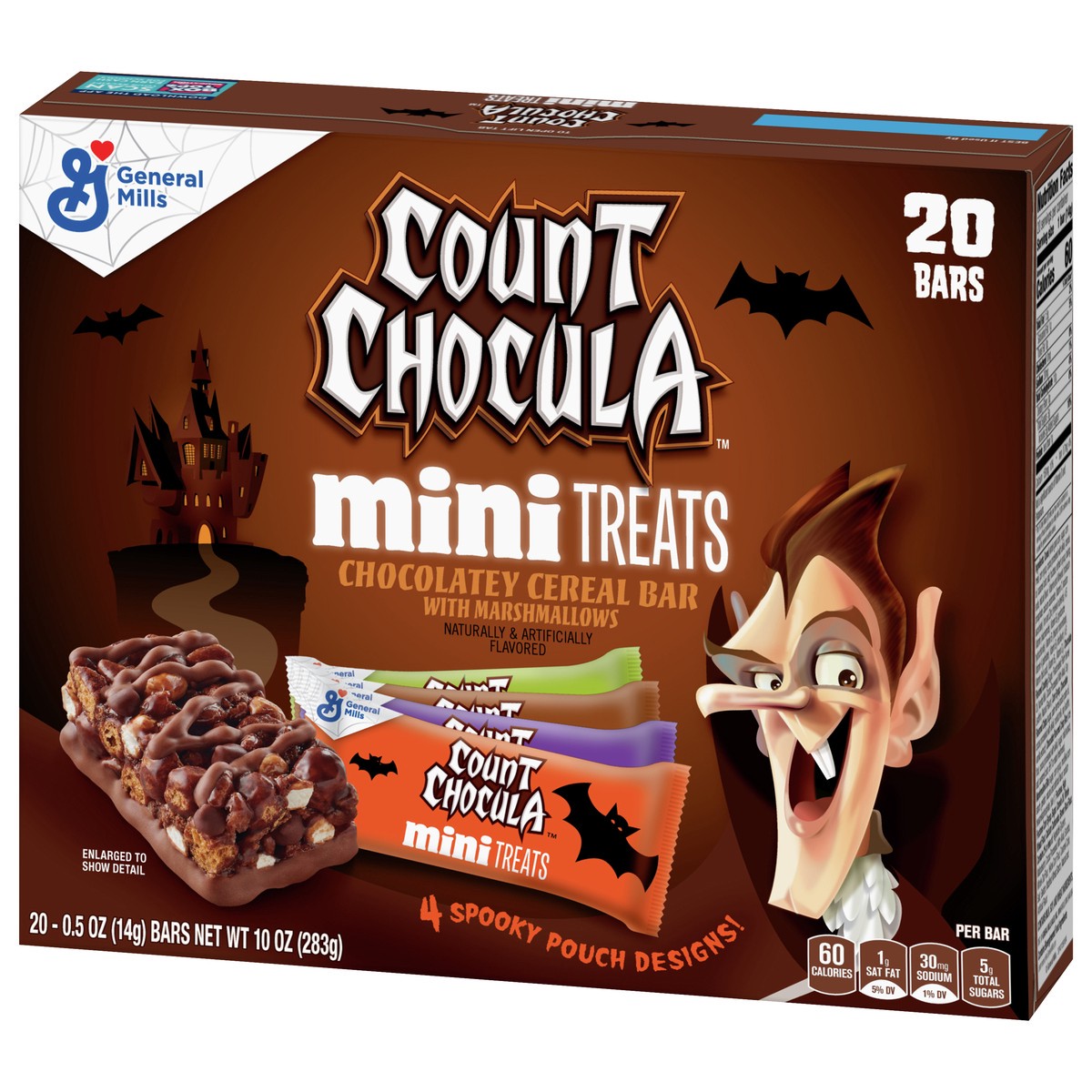 slide 10 of 14, Count Chocula Mini Treat Bars with Marshmallows, Halloween Kids Snacks, 20 Ct, 10 oz, 20 ct