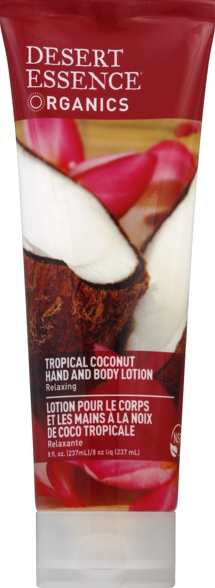 slide 2 of 3, Desert Essence Hand and Body Lotion, Tropical Coconut, Relaxing, 8 oz