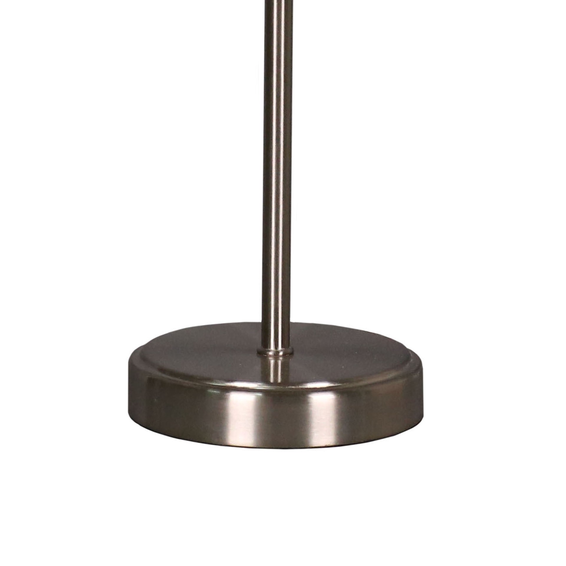 slide 4 of 4, 15" Silver Metal Table Lamp With White Fabric Shade By Ashland, 7 in x 7 in x 15 in