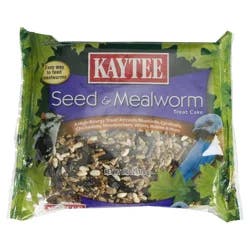 Kaytee Wild Bird Seed & Mealworm Treat Cake, 6 oz