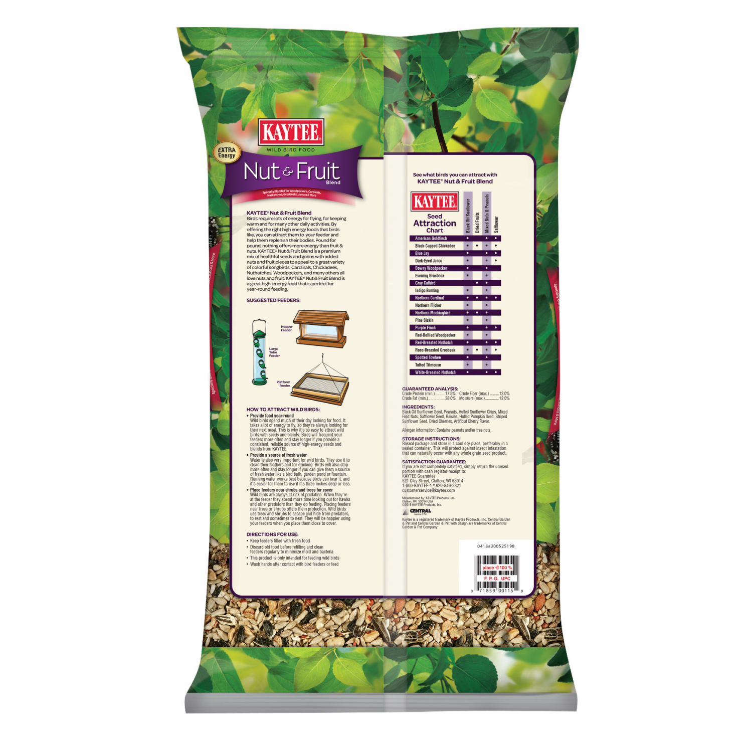 slide 2 of 5, Kaytee Nut & Fruit Blend Wild Bird Food, 6 lb