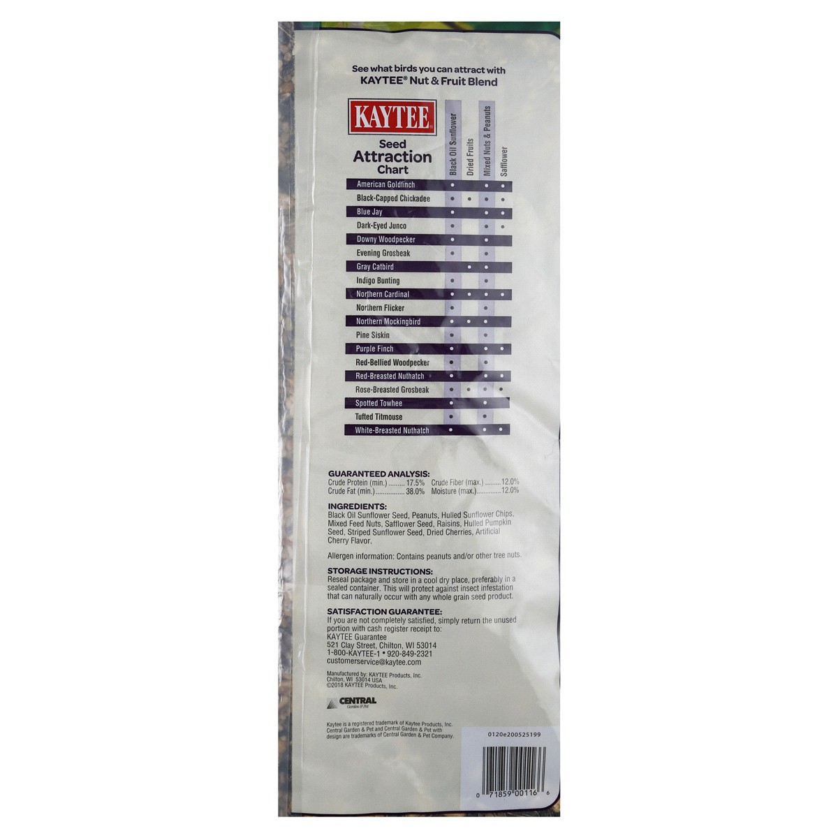 slide 2 of 2, Kaytee Nut & Fruit Blend Food 11 lb, 1 ct