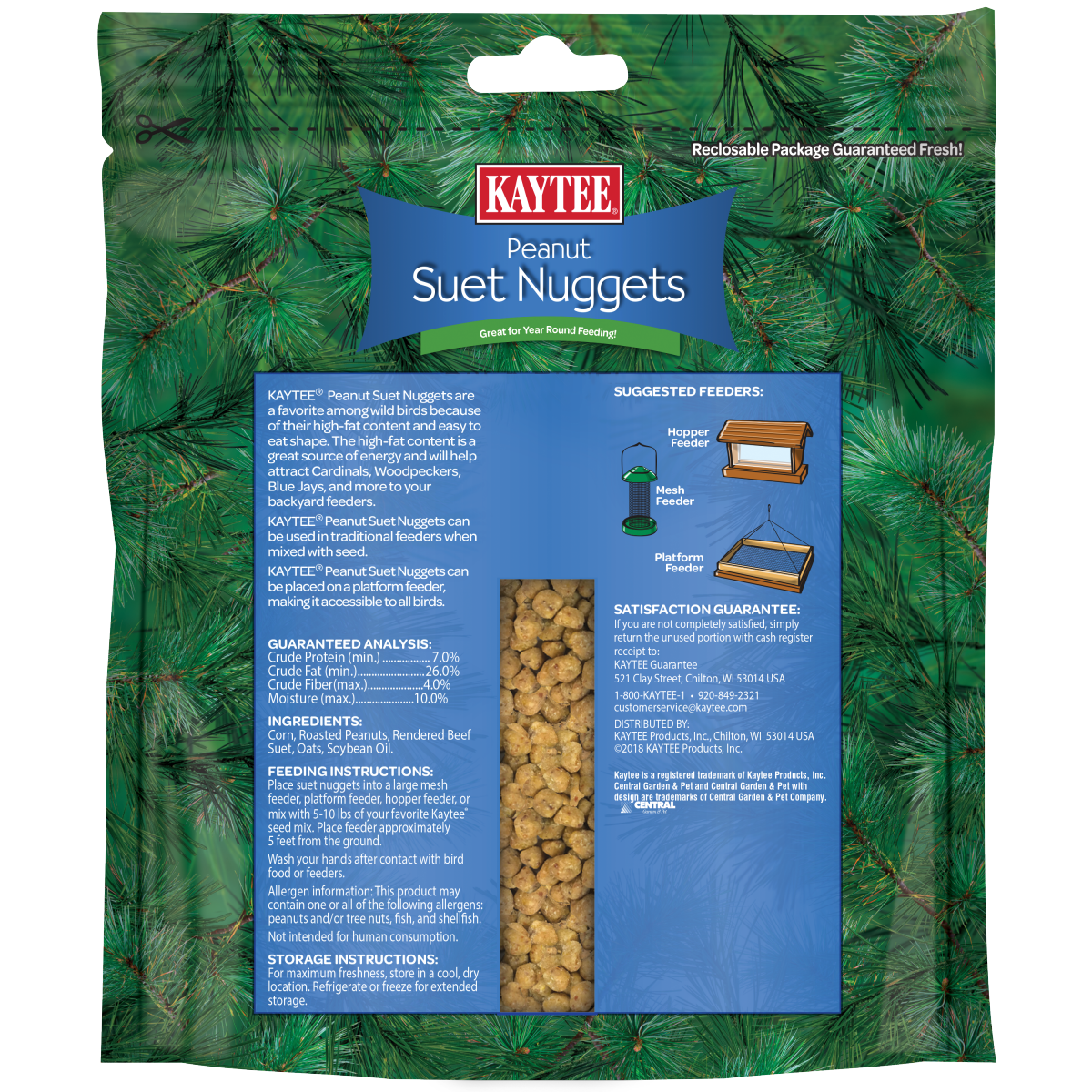 slide 2 of 2, Kaytee Peanut Suet Nuggets 6/27Oz, 1 ct