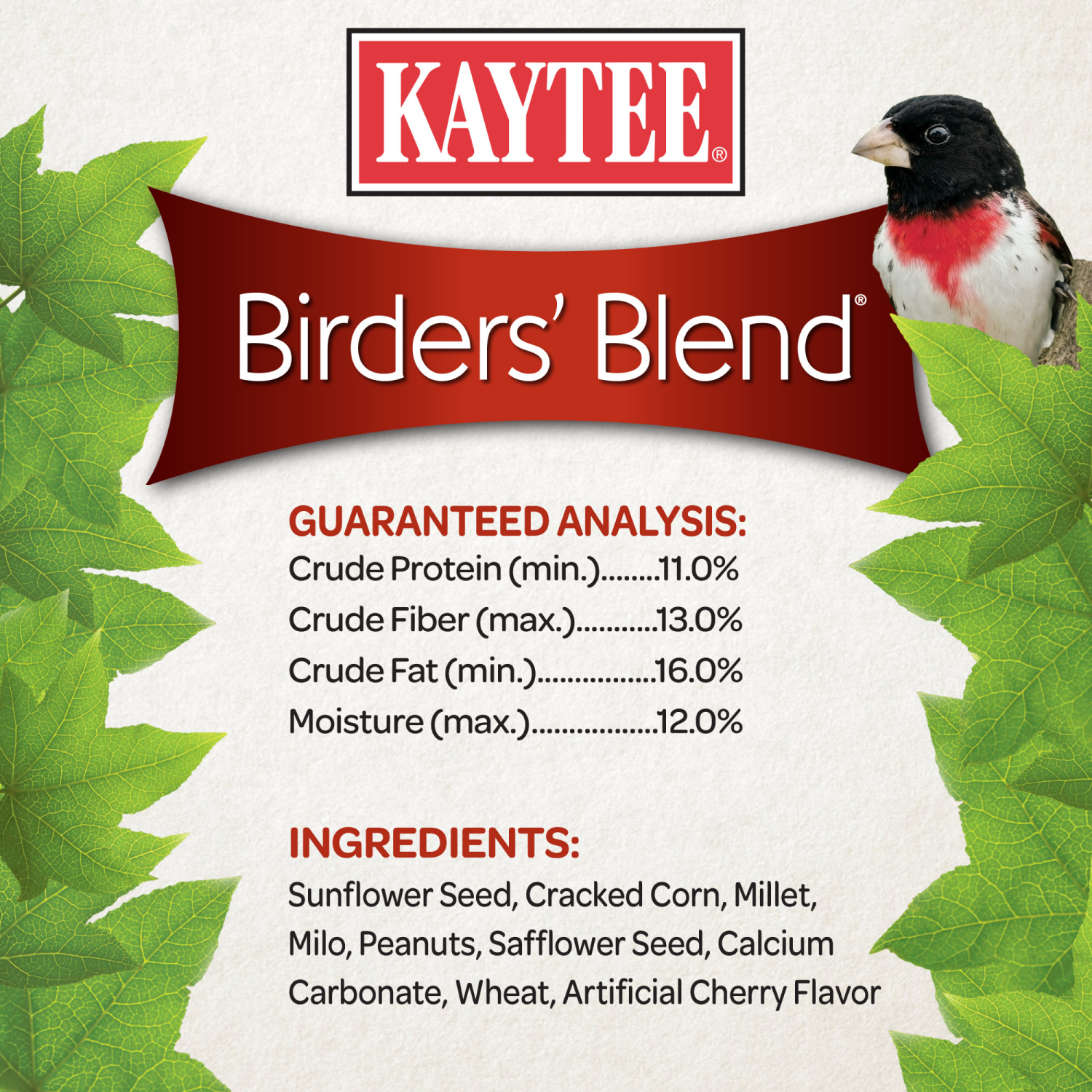 slide 3 of 3, Kaytee Birder's Blend Wild Bird Seed, 5 lb