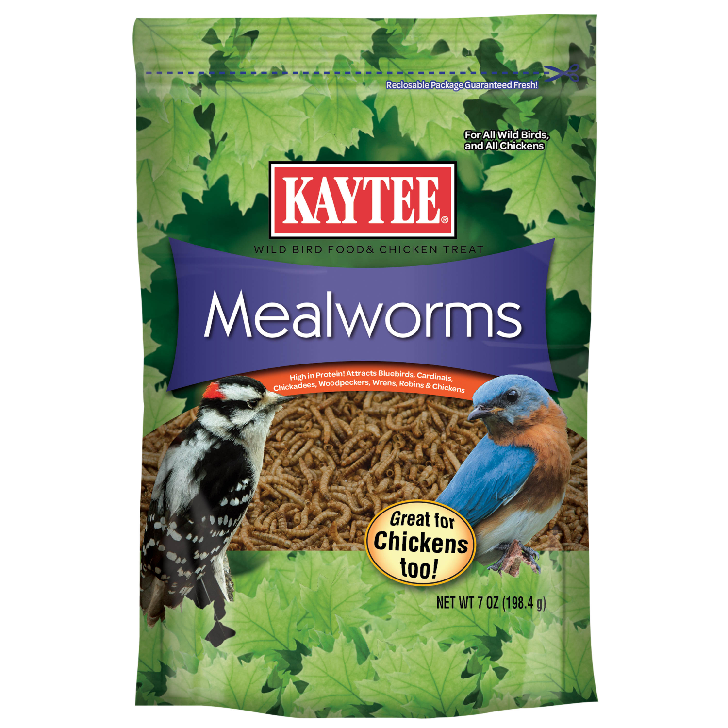 slide 1 of 4, Kaytee Mealworm Food Pouch 7oz, 7 oz